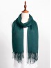 Solid Color Shawl Scarf W/ Tassels